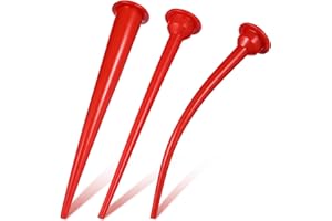 COLLBATH 3pcs Caulking Extension Nozzle Set with Long Soft Silicone Tips 30cm Thick, 29cm Curved, 30cm
