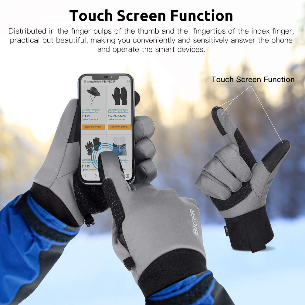 Waterproof Winter Gloves Fleece Warm Gloves Cold Weather Motorcycle Anti-slip Gloves Touch Screen Gloves for Women Men