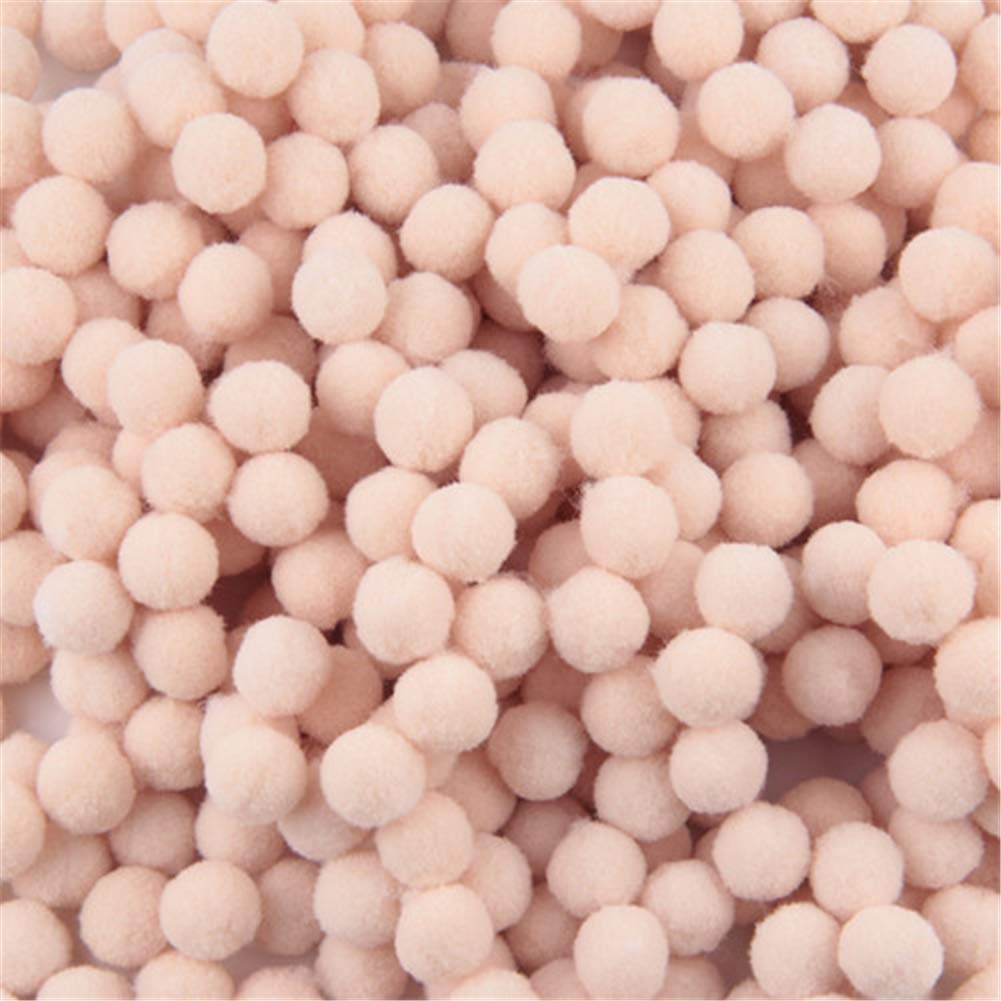 500 Pack Fluffy Pom Poms for Craft,High Density Pompoms Balls for DIY Crafts Jewelry Making Hair Accessories Clothing Hat Embellishment 10mm,Misty Rose