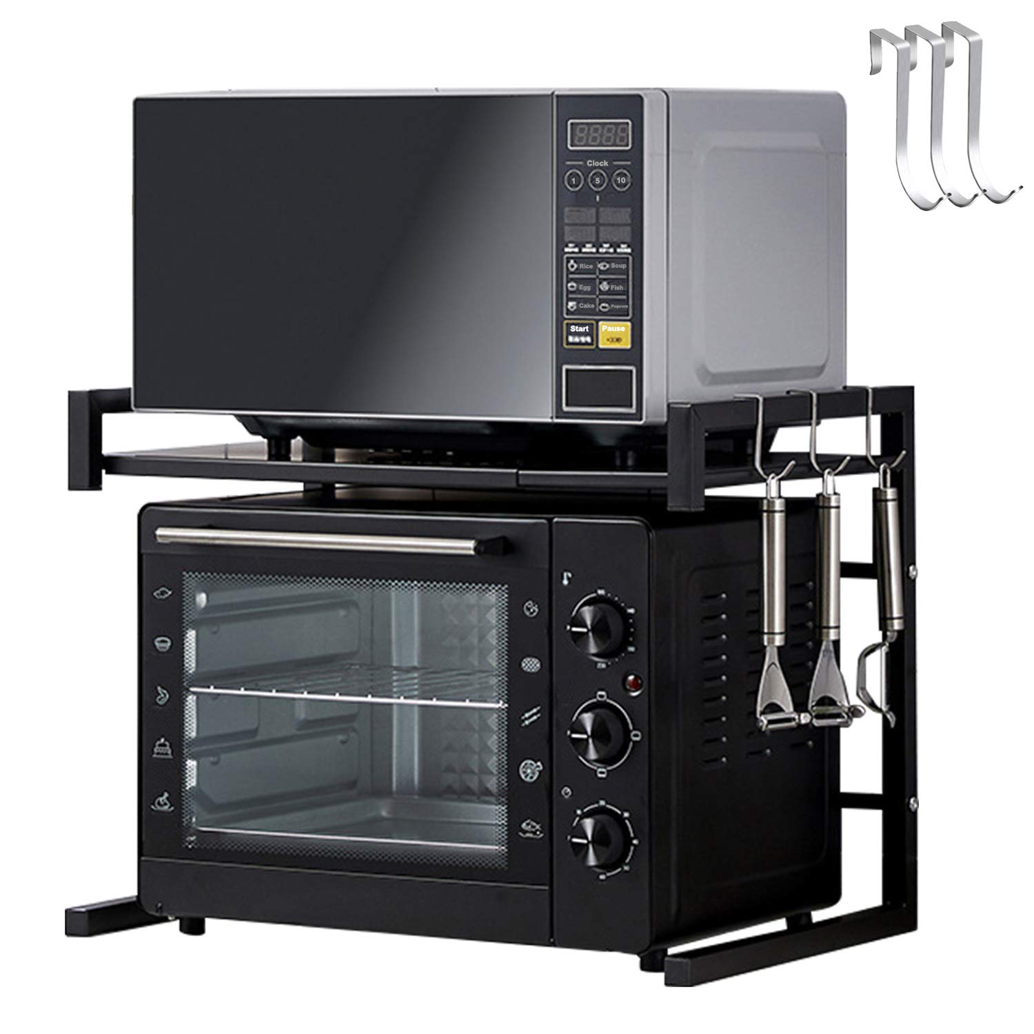 Buy Sim Microwave Oven Rack, Expandable Microwave Shelf 2Tier