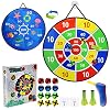 Dart Board for Kids,12 Sticky Balls,1 Toy Gun with 2 Dart Bullets Set,Toys Gifts for 3 4 5 6 7 8 9 10 11 12 Year Old…