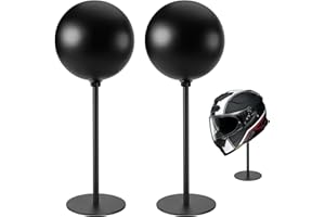 PAHTTO Motorcycle Helmet Stand 2 Packs, Desktop Helmet Display Holder with Stable Base for Helmets, Caps, Hats, Wigs, Motorcycle Helmet Accessories