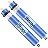 YKMGON 2 Pack 75GPD RO Membrane,1812-75G Reverse Osmosis Membrane Replacement Water Filter,for Under Sink Home Drinking RO Water Purifier System