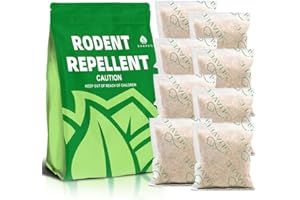 SUAVEC Rodent Repellent, Mouse Repellent Pouches Outdoor, Mice Repellents Indoor, Extra-Strength Peppermint Oil to Repel Mice and Rats, RV Rat Deterrent, Keep Mice Away from Nesting in Garage/Cabin-8P