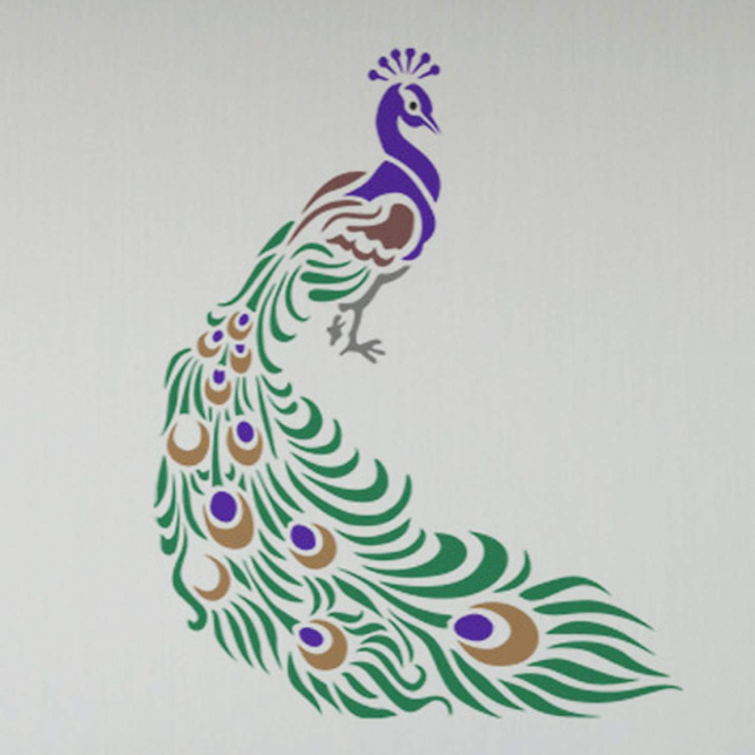 CraftStar Large Peacock Stencil - Reuseable Bird Stencil