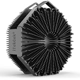 iTokGoK&reg; Premium Silver-Infused Dual-Sided Design 2-in-1 Silicone Body Scrubber for Shower,Body Brush Buffer Scrubber for Men and Women for All Skin, Ergonomic No-Slip Handle, Easy to Clean - Black