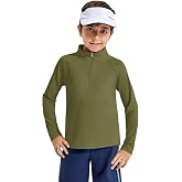 Haloumoning Boys Quarter Zip Sweatshirt Long Sleeve Pullover | Athletic Workout Tops