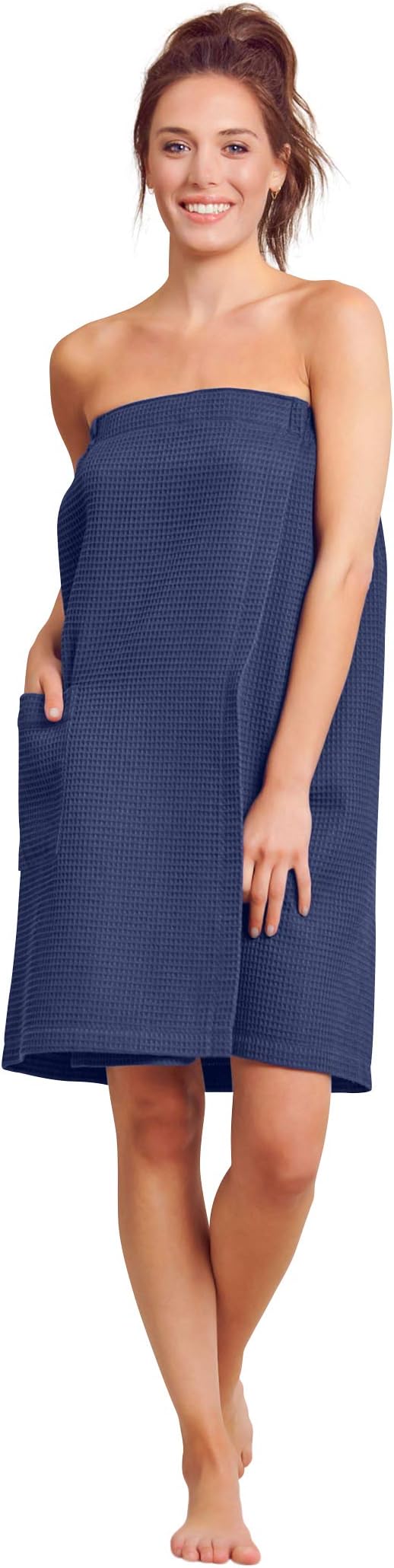 Women Waffle Spa/Bath Wrap Soft Light Comfortable Adjustable Closure, Dries Fast