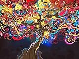 5D Diamond Painting Kit, Adults' Paint-by-Number Kit Full Square Drill Magic Tree Paintings Picture Arts Craft for Home Wall Dector, Mother's Day Gift, 12 x 16 inches
