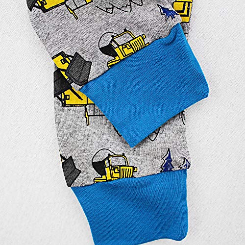 Toddler Boys Pajamas for Boys Pyjamas Kids Excavator Nightwear Sleepwear Long Sleeve Pjs Set Size 2-3 Years 3T