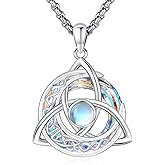 LOOVE Pentagram/Celtic Knot/Witches Knot/Santa Muerte/Triple Moon Goddess/Baphomet/Hecate Necklace Sterling Silver Magic Wiccan Amulet Pagan Jewelry for Women Men