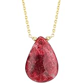 Shivangi Gems Natural Gemstone Pendant Necklace Lightweight Crystal Necklace Handmade Jewelry Unique Everyday Wear Jewelry For Women Gold Plated Adjustable Chain 18 inch