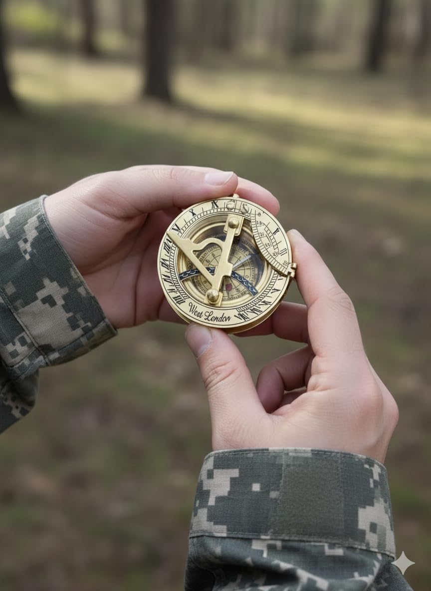 Brass Sundial Compass Fully Functional Compass nevigation Nautical Maritime Traveler Inspirational Adventurer Wedding Baptism Gift