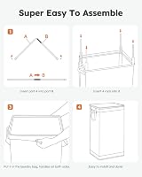 SOLEDI 100L Laundry Basket with Lid Large Collapsible Hamper Grey view 9