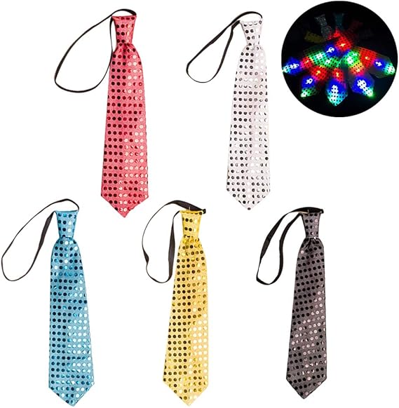 Amazon Co Jp Sefod 光るネクタイ Led コスチューム 2種類 蝶ネクタイ メンズ レディース キッズ 子供 コスプレ ダンス 衣装 コスプレ小物 パーティー用品 5個セット 服 ファッション小物