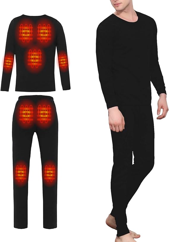 Sidiou Group Electric Heating Thermal Underwear Set USB Heated