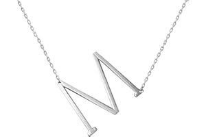 WIGERLON Stainless Steel Initial Letters Necklace for women and girls color gold and Silver from A-Z