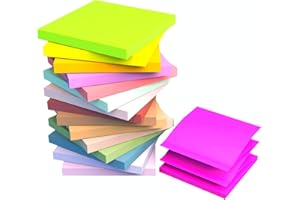 (16 Pack) Pop Up Sticky Notes 3x3 in Post 16 Bright Colors Refills Stickies Super Sticking Power Memo Pads,45 Sheets/Pads,for