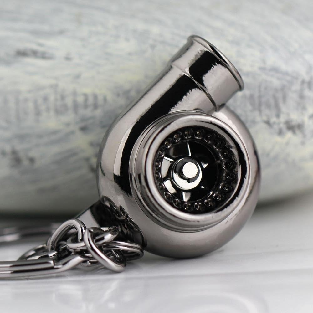 TunerGear Turbo Turbocharger Turbine Keychain Keyring Key Chain Ring (Black)