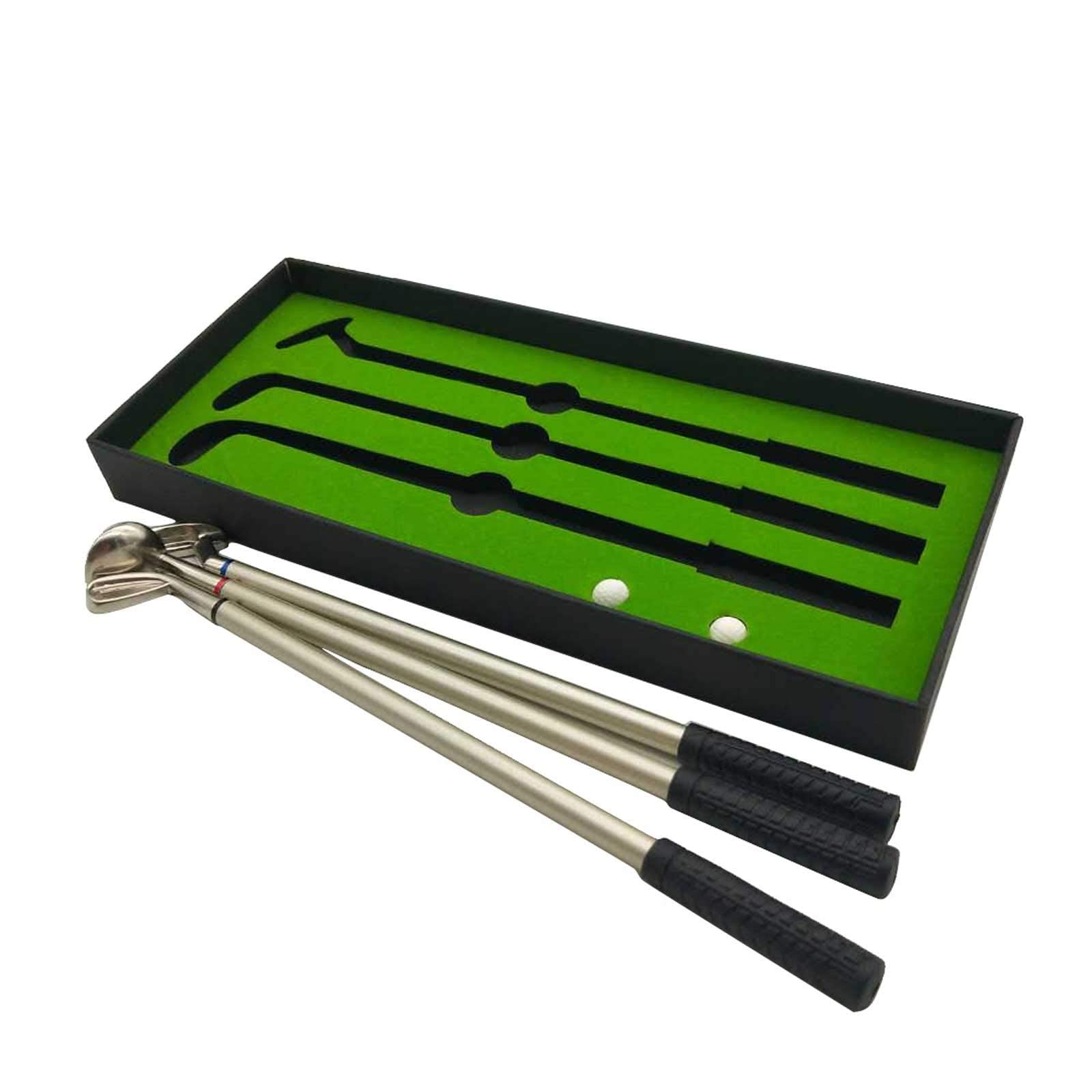 Mini Golf Club Putter Ballpoint Pen Golfers Gift Box Set Desktop Decor for School Supplies Golf accessories (A)
