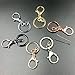 Dcatcher 6 Assorted Colours Metal Snap Hook Lobster Clasps Lanyard with Keyring for Keychain DIY Bags, Pack of 6