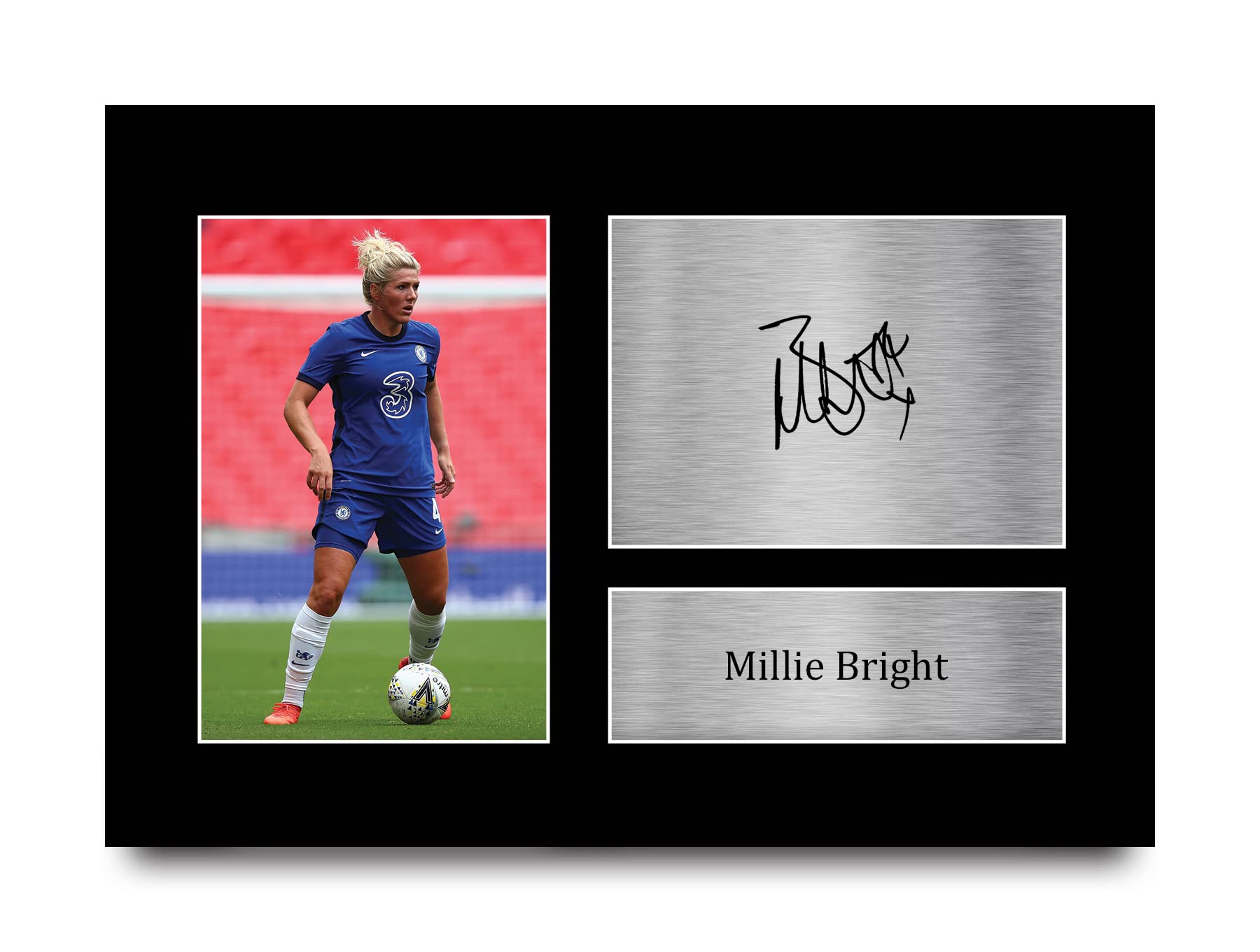 HWC Trading A4 Millie Bright Womens Chelsea Gifts Printed Signed Autograph Picture for Football Fans and Supporters - A4