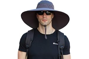 Leotruny Super Wide Brim Bucket Hat UPF50+ Waterproof Sun Hat for Fishing Hiking Camping