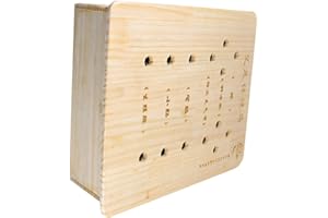 TIDTALEO Portable Wooden Moxa Box for Foot Moxibustion Therapy Lightweight Compact Moxibustion Tool with