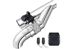 PEASTORM 2 Inch Electric Exhaust Cutout with Elbow Valved Muffler Valvetronic Exhaust Valve Kit