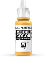 Vallejo Model Color Golden Yellow 17 ml Acrylic Paint Eyedropper Bottle