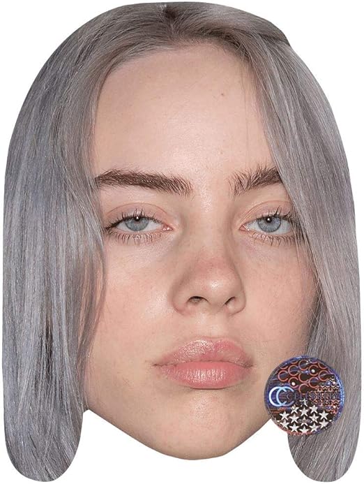 Amazon Com Billie Eilish Silver Hair Celebrity Mask Flat Card