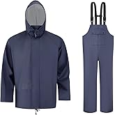 Crivce Heavy-Duty Waterproof Rain Suit for Men, Rain Gear Jacket and Pants Set for Outdoor Work, Fishing, Hiking & Travel