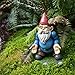 UpBlend Outdoors Funny Gnomes Statue - Norm The Gnome Miniature for Indoor/Outdoor Decoration, 9.75 inches Tall, he has Some Serious Questions (Home Décor)