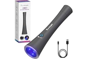 TactEagle UV Flashlight Black Light, 365nm Blacklight Pet Urine Detector, Rechargeable Blacklight Flashlight for Dog/Cat Urine Stains, Bed Bug, Resin Curing, Scorpions Finder, Grey