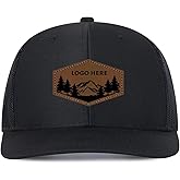 Custom Hat Custom Leather Patch Hats Personalized Trucker Hats Personalized Text Logo Baseball Hat