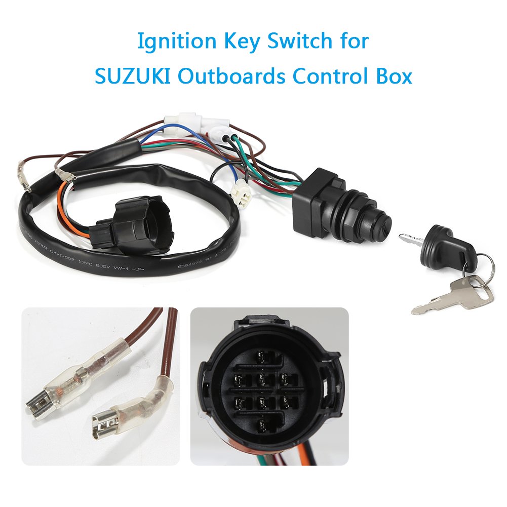 Amazon.com : Rupse Ignition Key Switch Assy for Suzuki Outboards Remote  Control Box 37110-93J00 : Sports & Outdoors