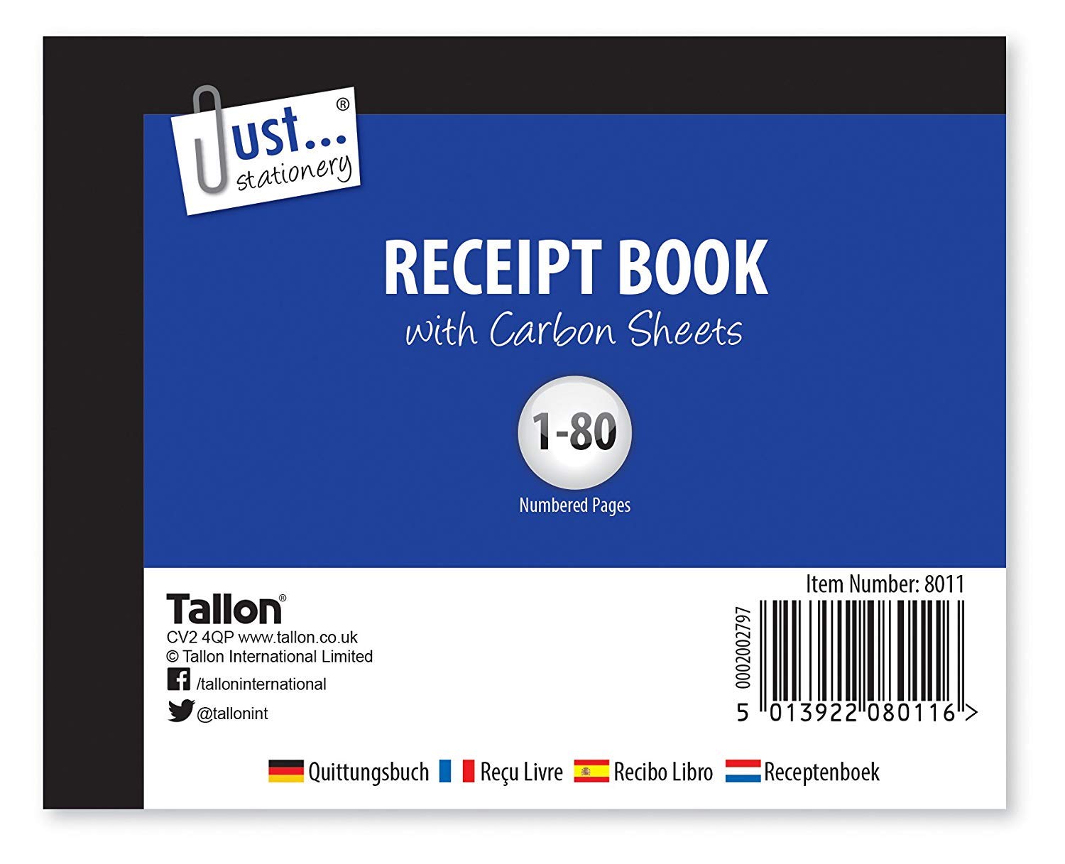 3X102 x 127 mm Receipt Book
