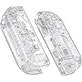 eXtremeRate Transparent Clear Joycon Handheld Controller Housing (D-Pad Version) w/Full Set Buttons, DIY Replacement Shell Case for Nintendo Switch & Switch OLED Joy-Con – Console Shell NOT Included