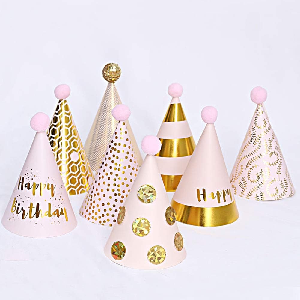 12PCS Happy Birthday Party Hats Cute Hats Kids Hats Unisex Adult Size Fancy Dress Party Hats …: Clothing