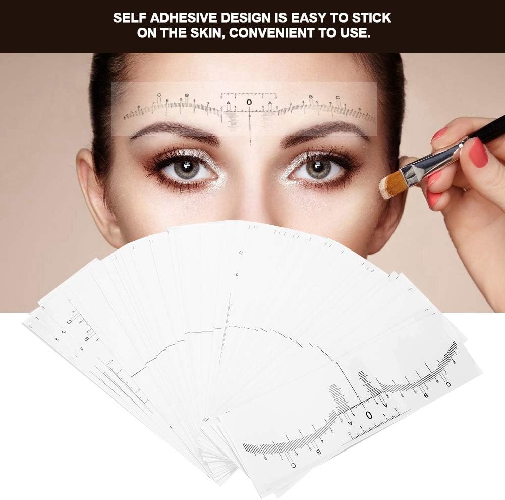 Eyebrow Ruler, 50Pcs Disposable Tattoo Measure Balance Extension Ruler Meteor Eyebrow Shape Stencil Make Up Beuaty Accessory Tool - Image 3