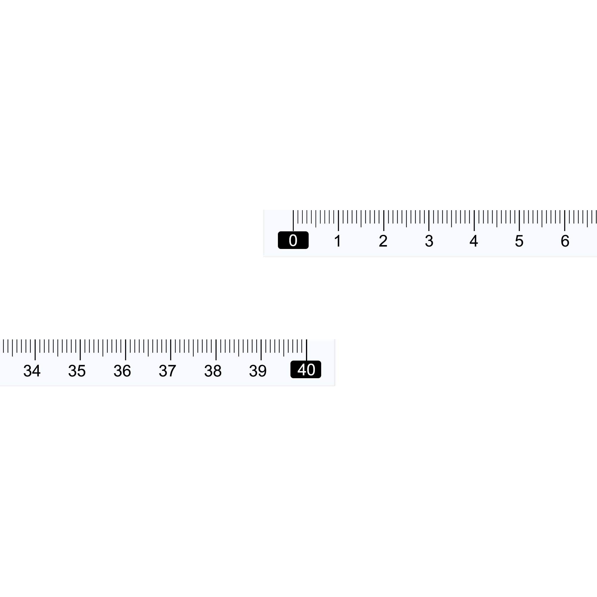 sourcing map 10 Pcs Adhesive Backed Tape Measure 40cm Left to Right Read Measuring Tapes Stick on Workbench Ruler (White)