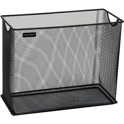 Mind Reader Vertical File Storage, Desktop Organizer, Hanging Files, Office, Metal Mesh,