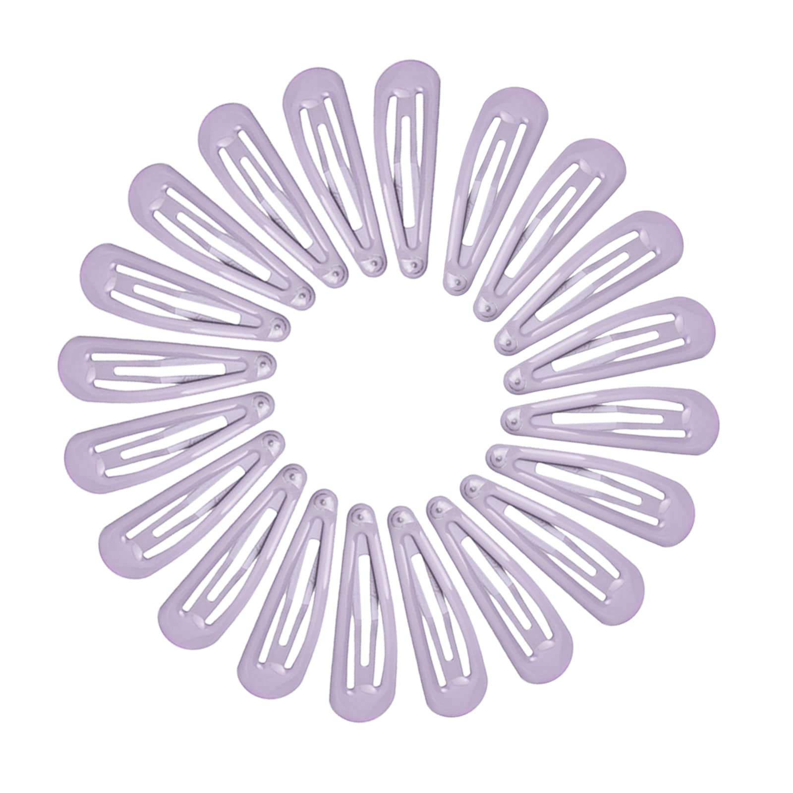 NiceYnn 20pcs Candy Color Small Hair Clips, 4.8cm Colorful No Crease No Slip Metal Snap Mini Hair Barrette Hairpin Accessories for Kids Teens Women Lilac