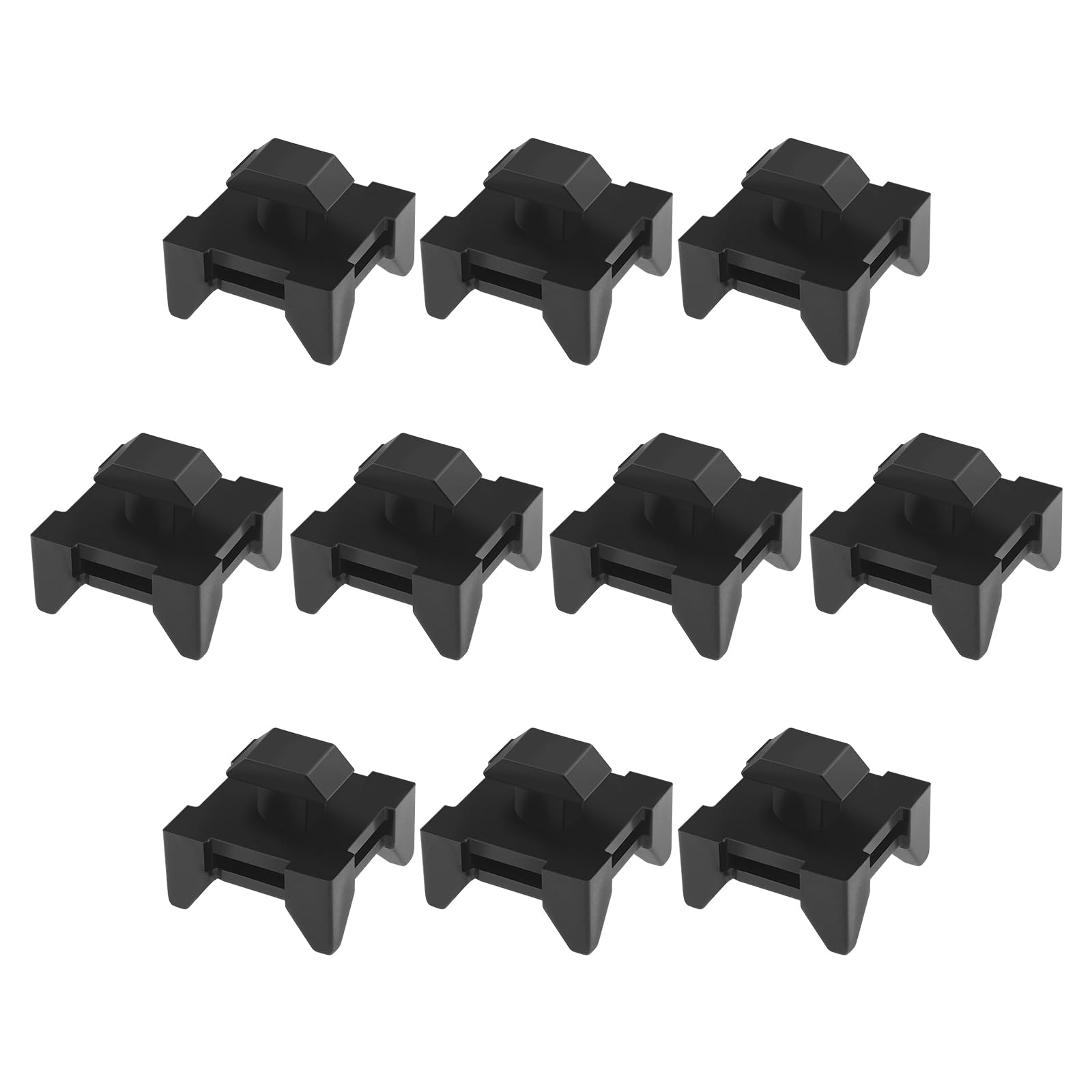 Be In Your Mind 10Pcs Cable Holder Groove Clips Wire Clips Holders Fit for European Standard 4040 Aluminum Profiles Cable Duct Installation Blocks Black 13x7.5mm