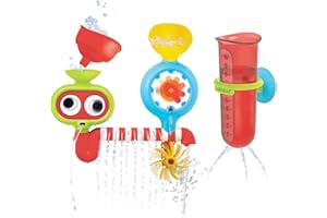 Yookidoo Baby Toddler Bath Wall Toy (Ages 1-3) Waterfall Spinning Gears & Rotating Googly Eyes - Mold Free - Attach to Any Tub or Shower - Spin N Sprinkle Water Lab - Great for Boys, Girls,& Kids