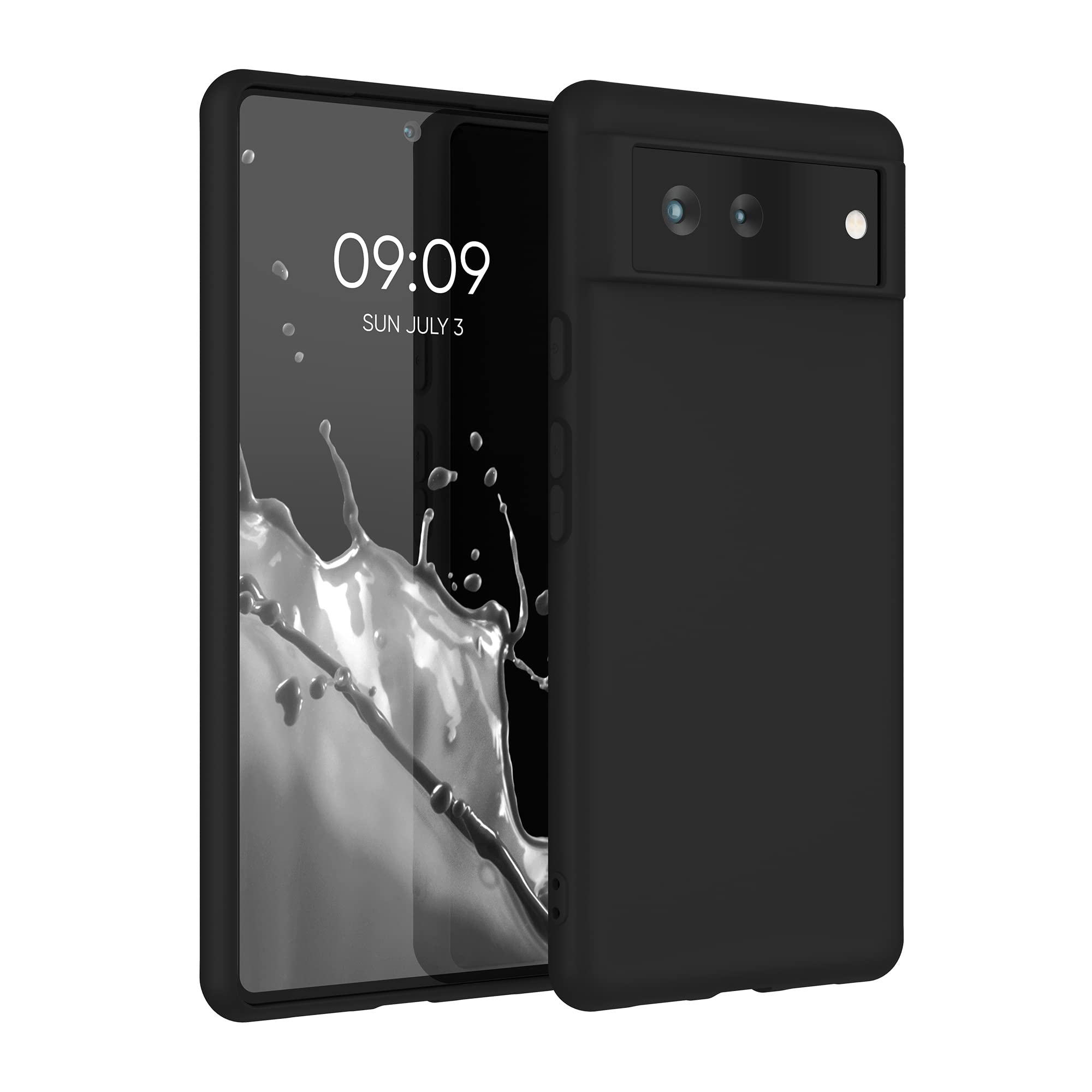 kwmobile Case for Google Pixel 6 Case - Soft Cover - Shockproof TPU Material - Wireless Charging - Black Matte โ image 1
