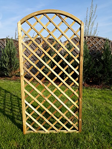 Rankgitter Rankzaun Trennspalier Bogen Garten Zaun Gartenholz 0,90cm x180 cm- Natur Bogen – Bild 3