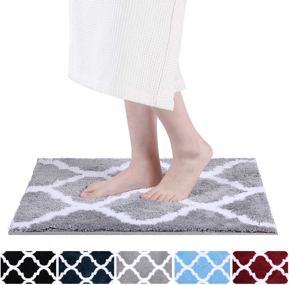 Olanly Luxury Microfiber Bath Mat Non Slip, Machine Wash Dry, Absorbent