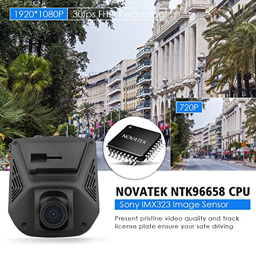 Lifechaser Dash Cam Car Camera 1080P FHD WIFI Night Vision with Sony IMX323 Sensor 150°, 2.45"LCD, Parking Mode, Time Lapse, WDR, G-Sensor, Loop Recording for Cars, Trucks