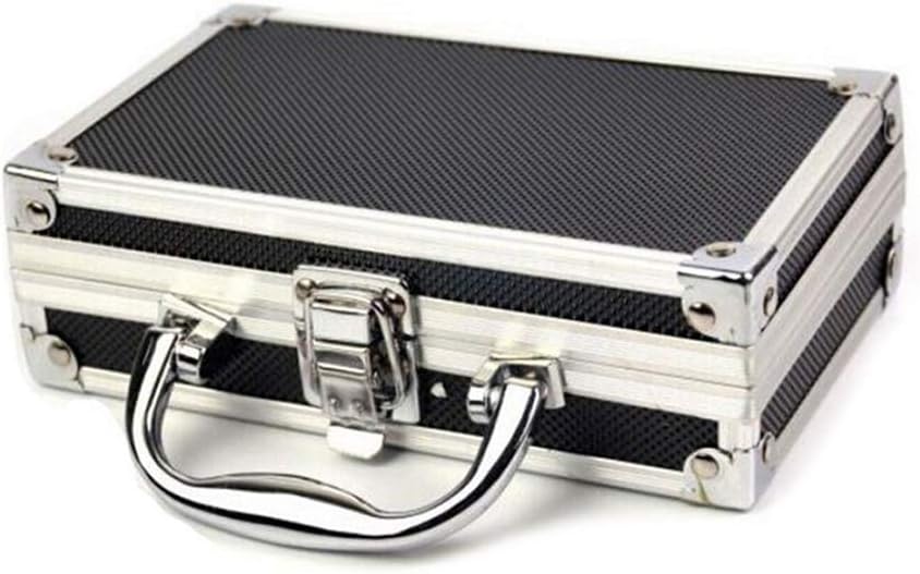 JoyFan YB001 Mini Portable Aluminum Craft Travel Tool Box Black 180x110x55mm
